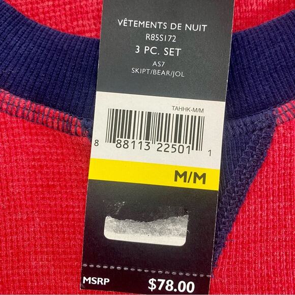 Tommy Hilfiger 1985 NYC Red Blue Thermal Shirt Top Womens Medium - Picture 12 of 15